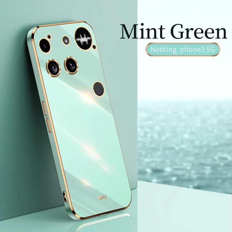 Shockproof Matte Silicone TPU Back Cover with 6D Plating Finish