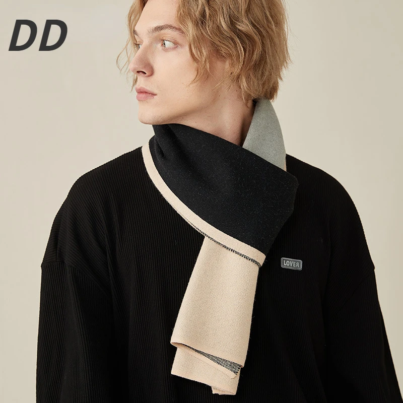 Hohe Qualität Wolle Schal Männer Herbst Winter Dicke Warme Business Vielseitig Plaid Streifen Kaschmir Schalldämpfer Chrimas Geschenk Männlichen_voghion.com