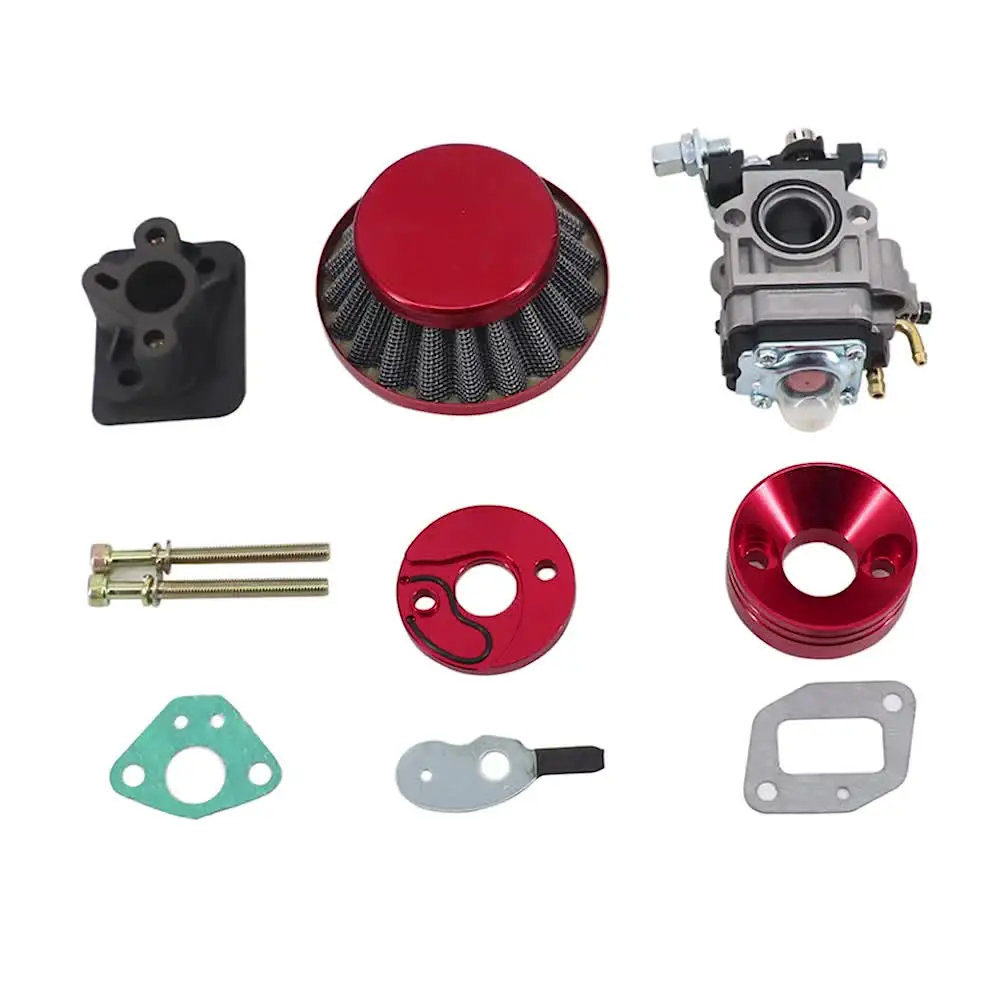 Carburatore Per Decespugliatore 43cc E 52cc - Compatibile 40-5 E 44-5, Presa Aria 15mm, Filtro 17mm, Foro Bulloni 32mm