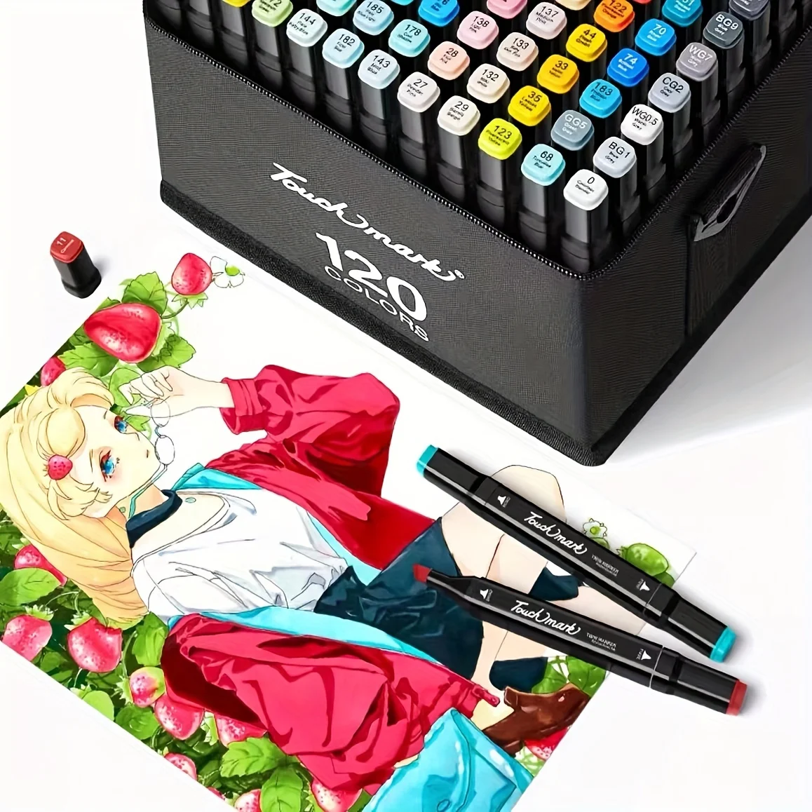 Ensemble de marqueurs de croquis de manga, stylo feutre CC, brosse pour touristes, fournitures scolaires d'art, ensemble de dessin, 24 couleurs, 36 couleurs, 48 couleurs, 60/80 couleurs