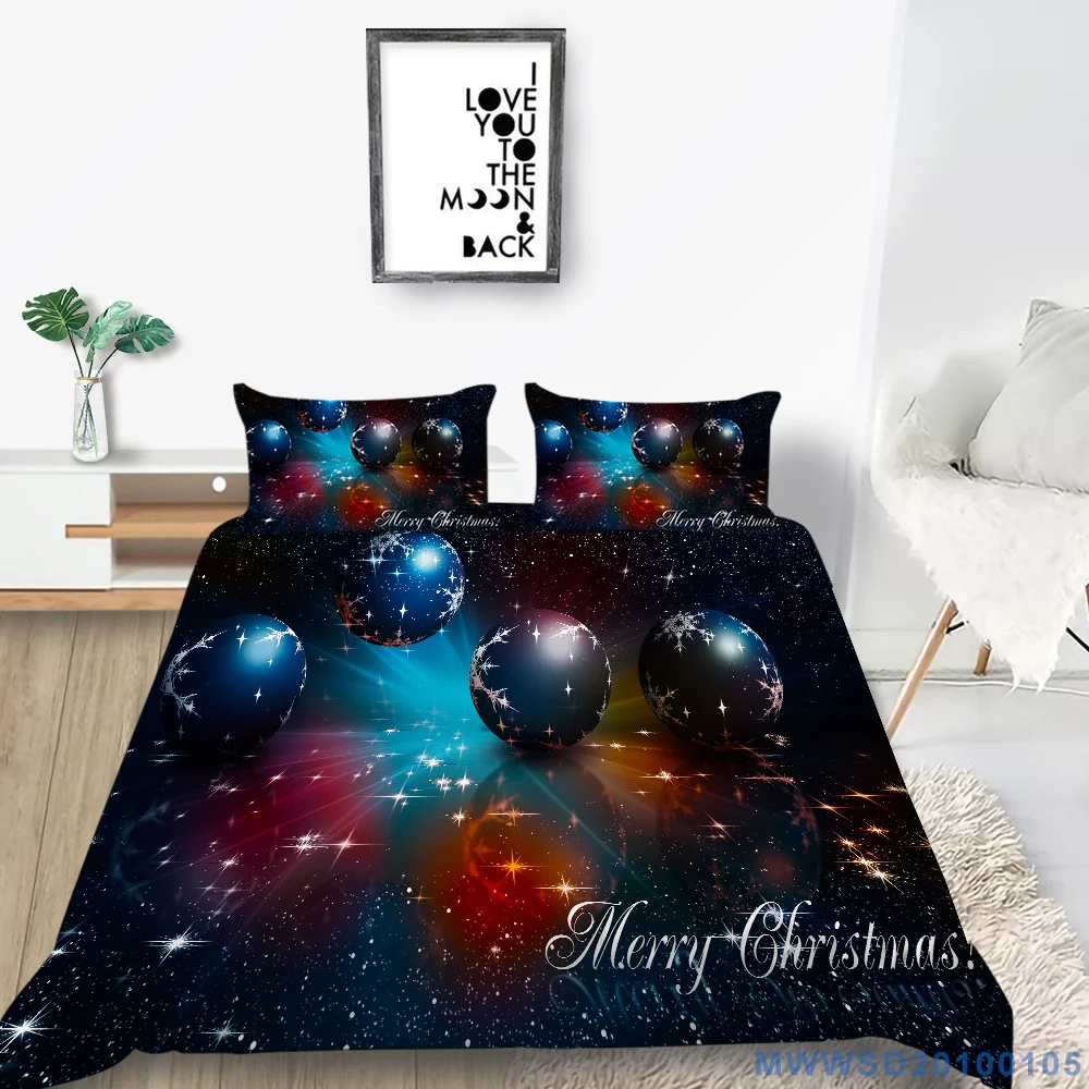

Christmas Duvet Covers Unique Design Bed Comforter Cover Microfiber Home Bedclothes Single Size Bedroom Decor