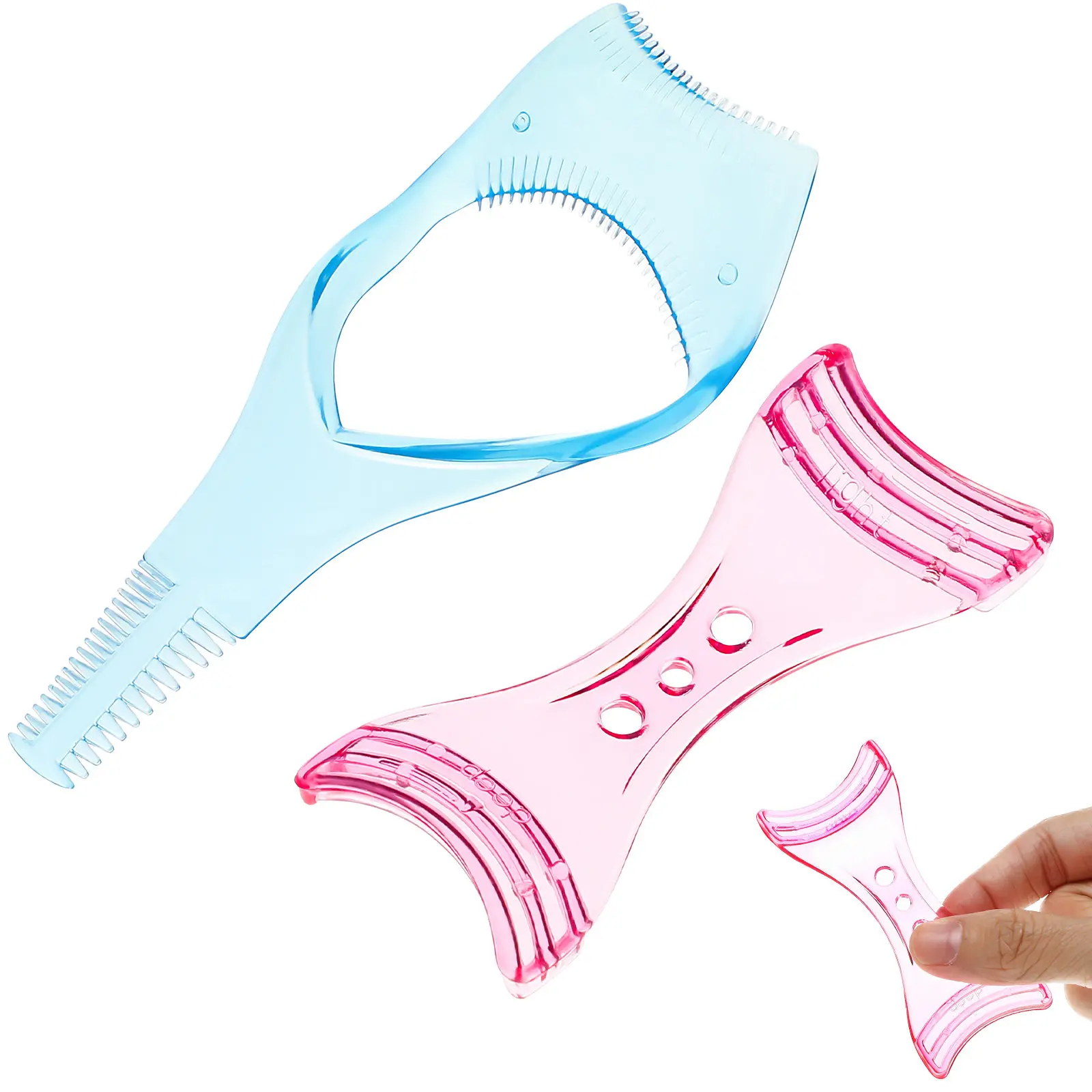 1 세트 속눈썹 빗 어플리케이터 아이라이너 템플릿 가이드 도구 메이크업 용품 액세서리 마스카라 쉴드 스텐실 모델