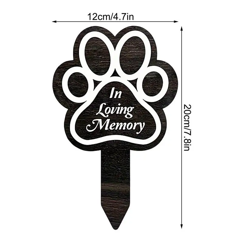 Pet Memorial Graves Markers Memorial Garden Cemetery Yard Decoration Dog Grave Stake Pet Loss Plaques Outdoors pet memorial stones