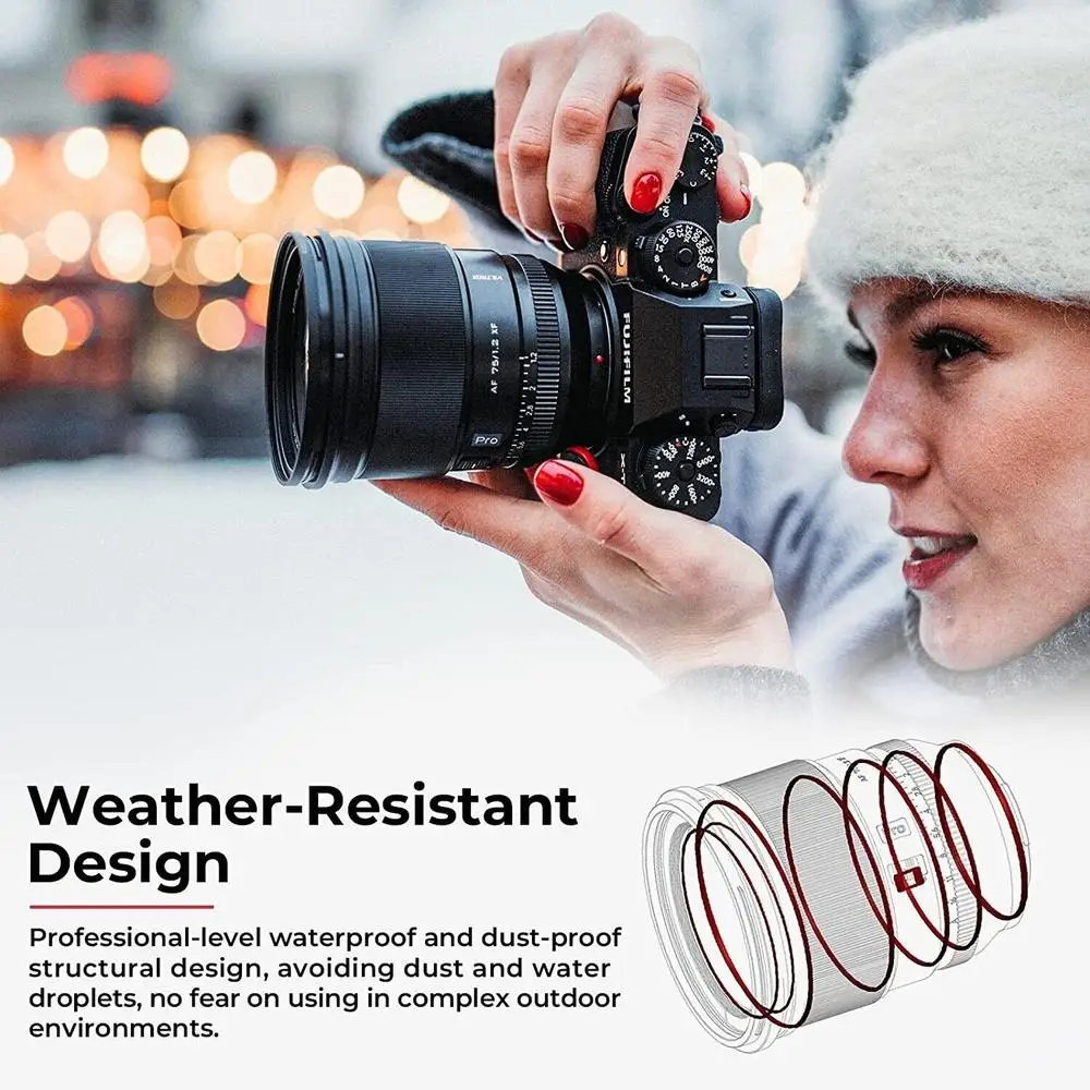 75mm F1.2 Pro Fuji X Lens Auto Focus Large Aperture Portrait APS-C for Fujifilm