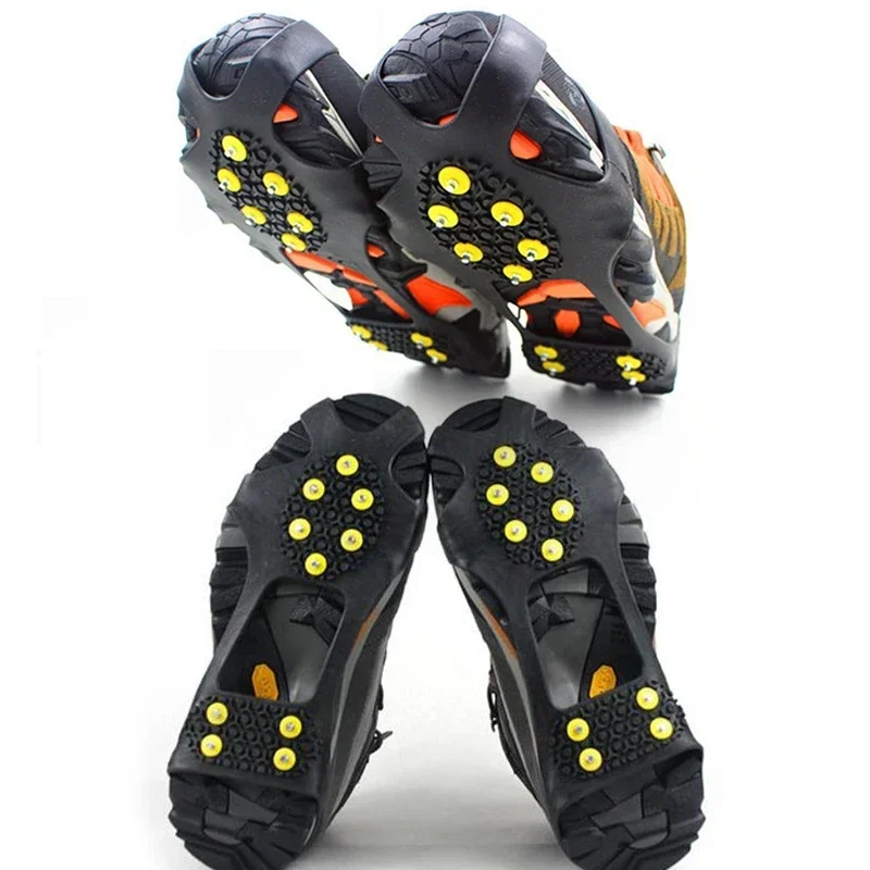 Ice Gripper Spike Climbing Crampons 1pair 10 Studs Anti-Slip Shoe Cover Road Wear-resistant Snow Claw Shoes Ice Climbing Shoe Spikes Grip Crampons Cleats Overshoes