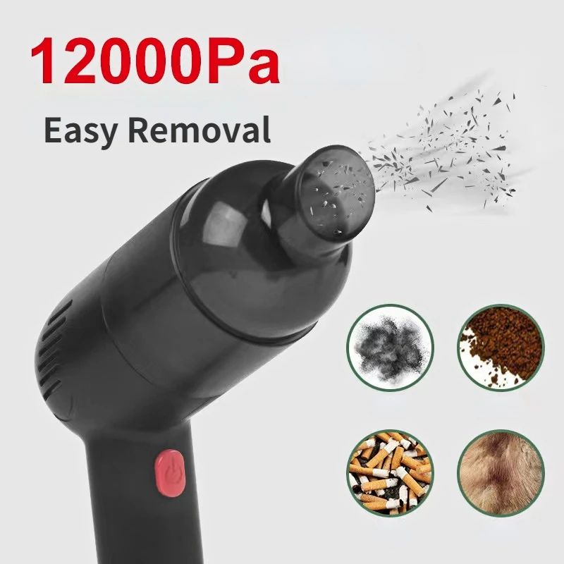 12000Pa Wireless Portable Car Vacuum Cleaner Cordless Handheld Mini Cleaner High Suction USB Charging Clean Tools