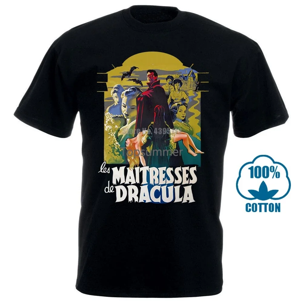 

Мужская винтажная футболка с надписью «Les maiуслуги De Dracula»