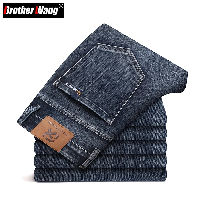 Pantalones vaqueros elásticos para hombre, vaqueros de corte Regular, color gris oscuro, Vintage, para novedad de otoño, 2022| | - AliExpress