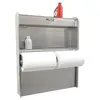Aluminum Work Station Cabinet Flip-Out Work Tray Paper Towel Rack Organizer Trailer Shop Storage Shelf Foldable Lightweight 6