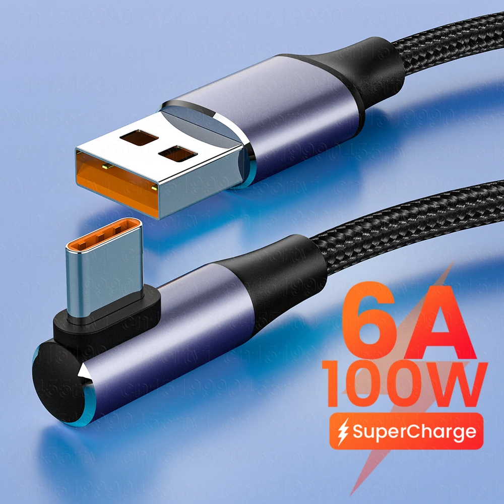 6A 66W SuperCharge USB Type C Cable For Huawei P50 Mate40 Pro 100W Fast Charging Wire USB-C Charger Data Cord For Honor 50 Pro