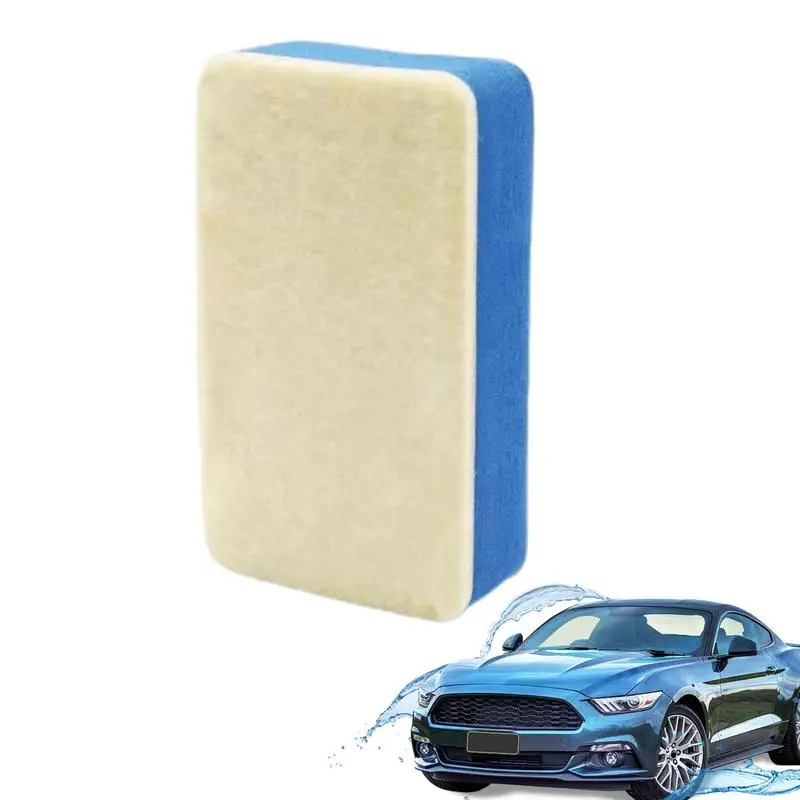 

Glass Oil Film Cleaning Wipe Wool Felt Sponge Windscreen Cleaner Polishing Pads For Car Windshield Decontamination Cleaning