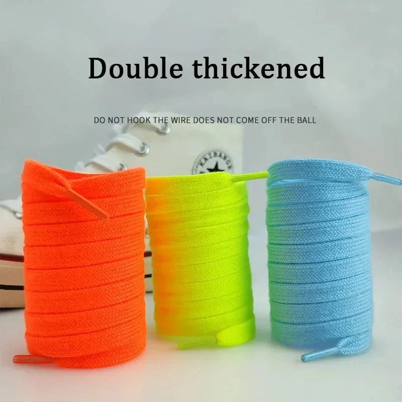 Vibrant Solid Color Cotton Shoelaces for All Ages - Variety of Lengths