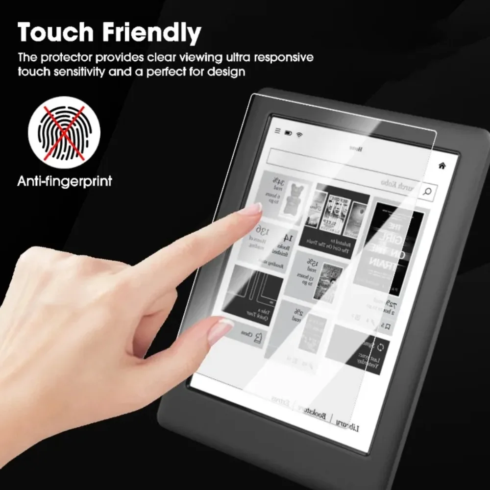 Clear PET Anti-Scratch Screen Protector Film for 6 Inch E-Readers, 1-5 Pack