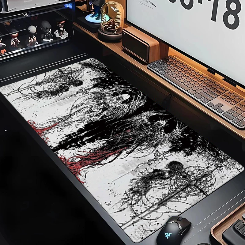 다크 엔젤 아트 디자인 대형 사이즈 미끄럼 방지 고무 마우스 패드 XXL 고딕..