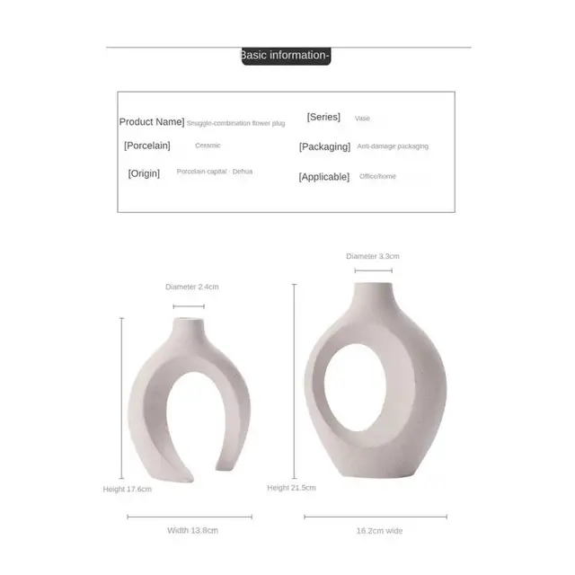 Váza Dekoráció Tökéletes Ajándék Rövid Dísz Mini Kreatív Ötlet Kerámia És Virágdekoráció Otthoni - Image 4