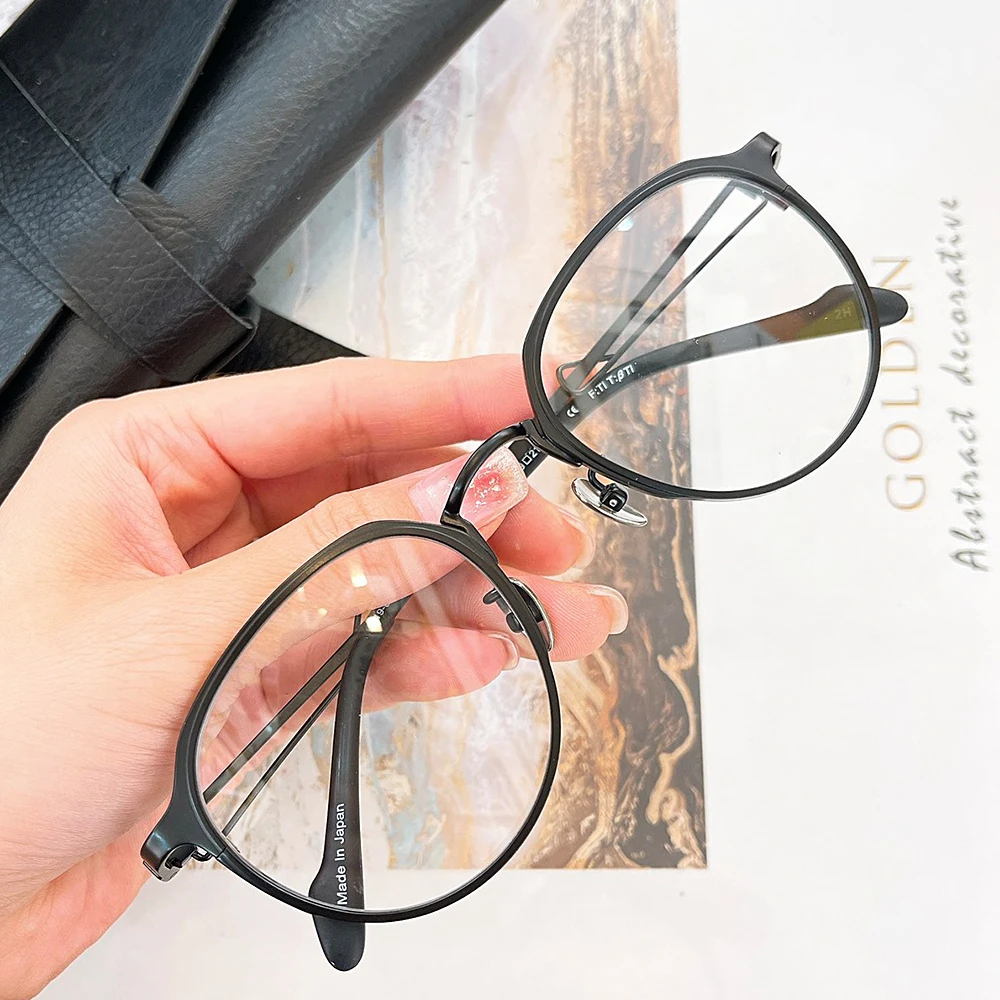 

2023 New Brand Vintage Eyewear Oval Acetate Optical Glasses Frame With Fresh Brief Style For Man Women