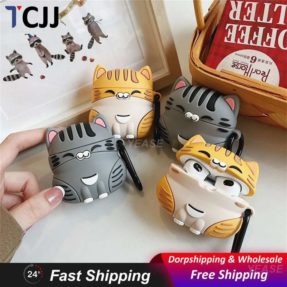 Custodia Protettiva Morbida In Silicone Portatile Per Airpods Series Custodia Bluetooth Wireless 3D Cartoon Cute Headphone Accessories