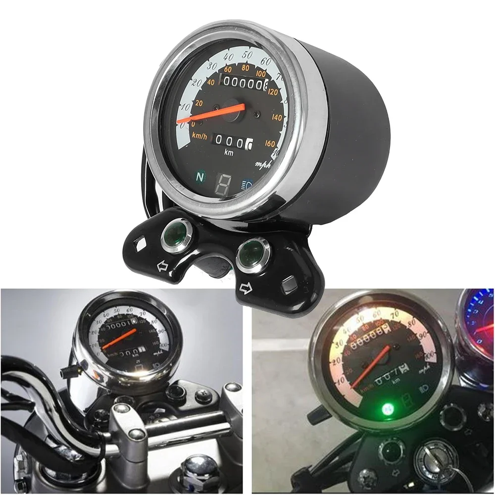 

Cafe Racer Universal 12V Motorcycle LCD Digital Measurement Odometer Speedometer Oil Gauge For Honda Yamaha Suzuki Kawasaki BMW