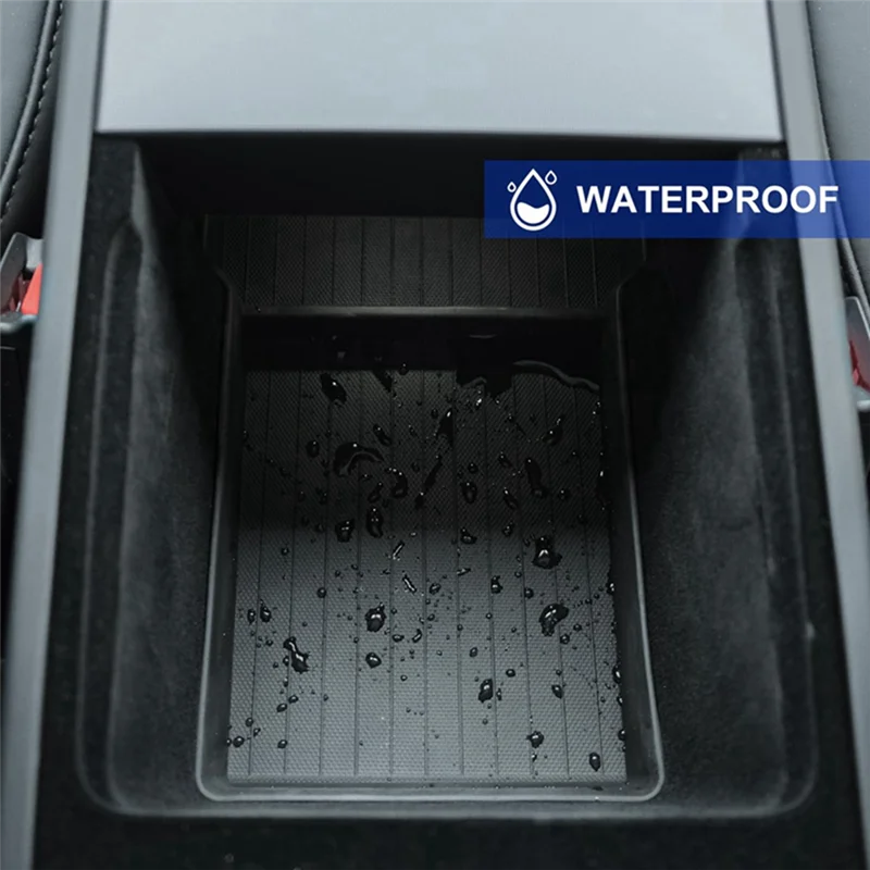 4PCS 센터 콘솔 정리함 하단 수납 트레이 팔걸이 수납함 블랙 ABS 테슬라 모델 3 하이랜드 2024용