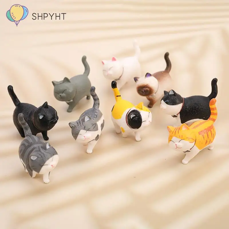 

1PC Cute Mini PVC Animation Model Cat Doll Figures Toy Creative Handicraft Deco