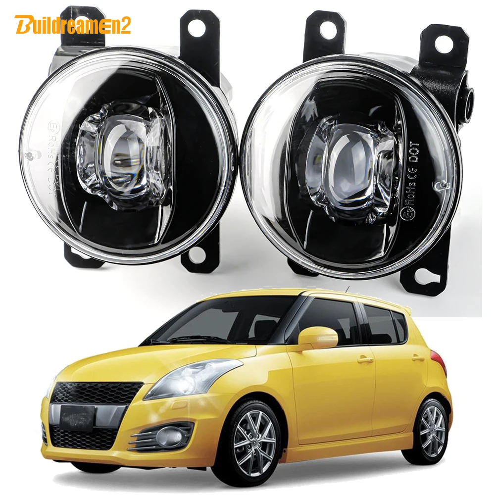 2 Pezzi Car Front Fog Light Assembly 30W Led Lens Fendinebbia H11 Per Suzuki Swift Sport 2007-2023