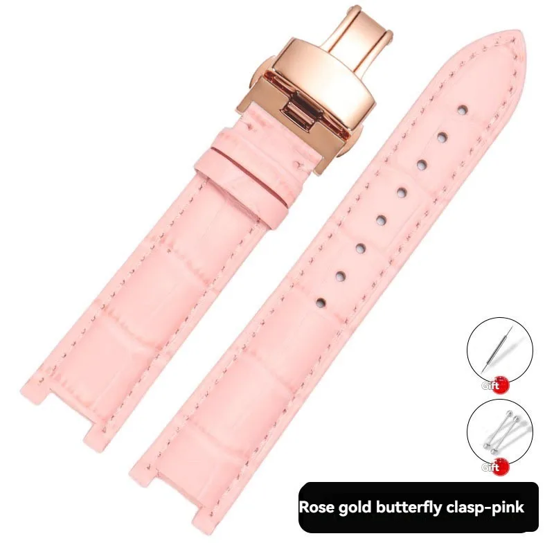 Premium Leather Watch Strap - Notch Cowhide Calfskin Bands (18x10mm & 20x12mm)