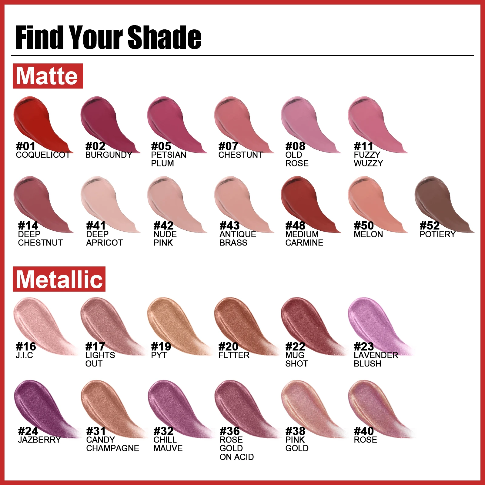 FOCALLURE 35 Colors Matte Liquid Lipstick Waterproof Long-lasting Lightweight Lip Gloss Lips Glaze Lips Tint Makeup Cosmetics 3