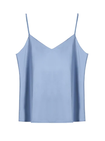 Green Satin Camisoles Woman Sleeveless Tops Summer Imitation silk Elegant vest Solid Color Tube