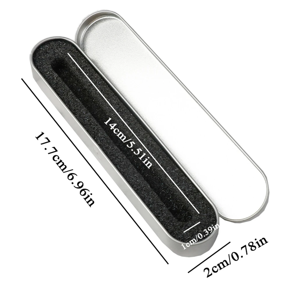 Metal Fountain Pen Box Portable Rectangle Pen Holder Pencil Case Multi-use Stationery Storage Case School Students Supplies