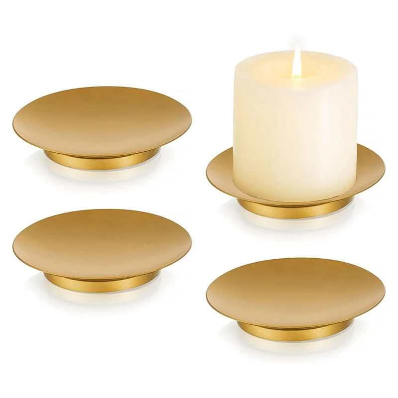 

Железный подсвечник, подсвечники для столовых свечей, набор из 4 маленьких подсвечников, простой в использовании подсвечник для столбов