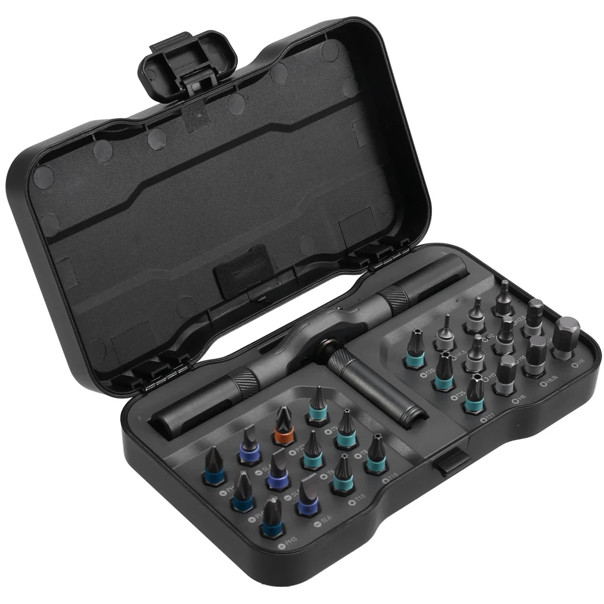 ABAN RS1 24-in-1 마그네틱 래칫 스크루드라이버 세트 정밀 비트 미끄럼 방지 핸들 수리 도구 키트 (전자 제품용)