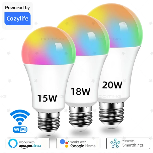 E27 WiFi Smart Dimmable Bulb RGBCW Colorful 220V