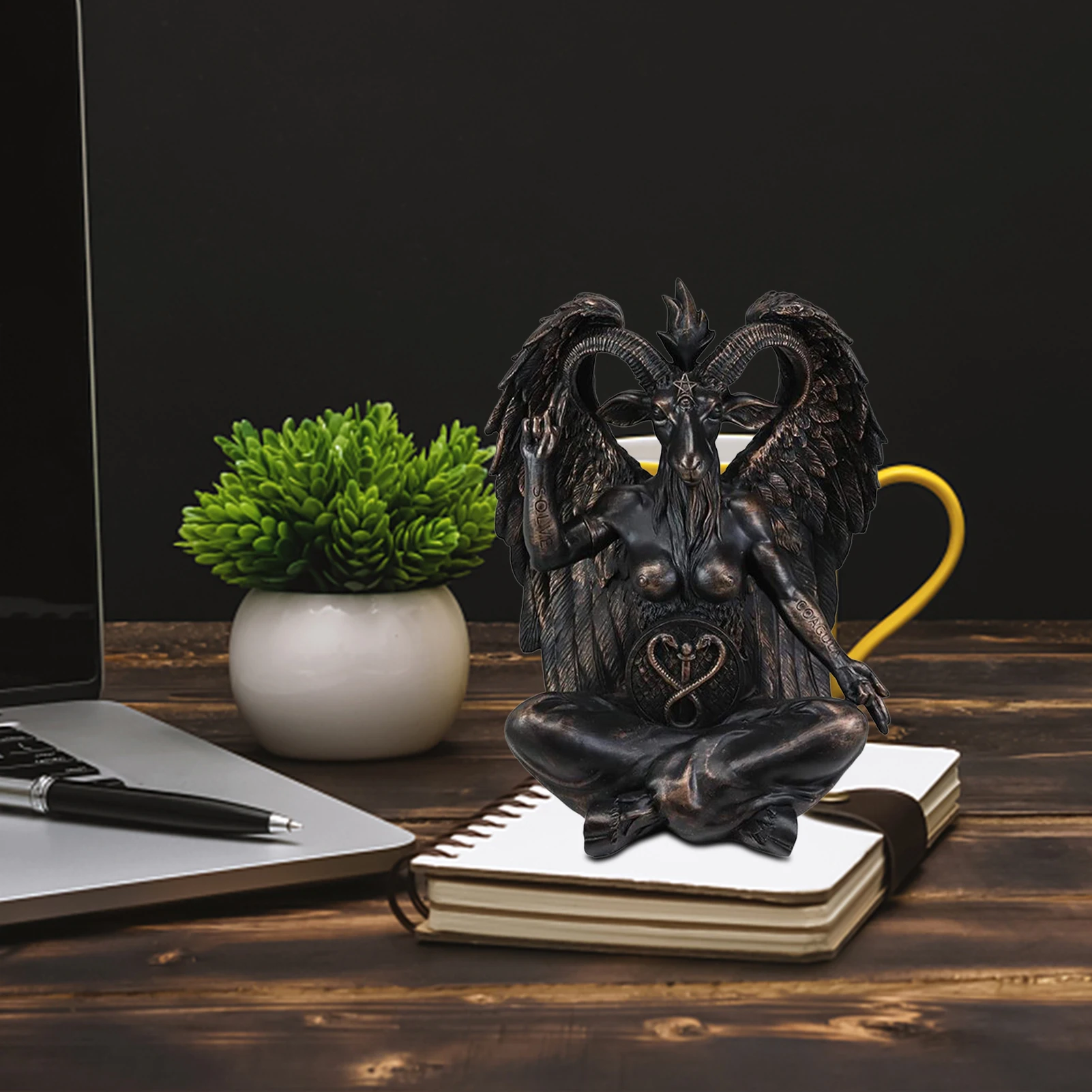 Home Decor Items Satan Goat Baphomet Statue Church Satanic Coagula Divine Goat Figurine Ornament Resin Crafts Sculpture Religious