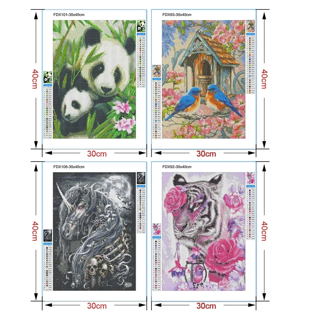 Diamond Painting 5D Animal Diamond Embroidery Mosaic Picture Full Round Rhinestones Kits DIY Home Decor