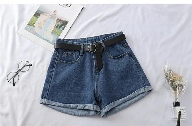 birddog shorts Shorts Women Chic All-match Korean Casual Basic Simple Harajuku Teens Denim Short Trouser Basic Loose Wide-leg Womens Clothing yoga shorts