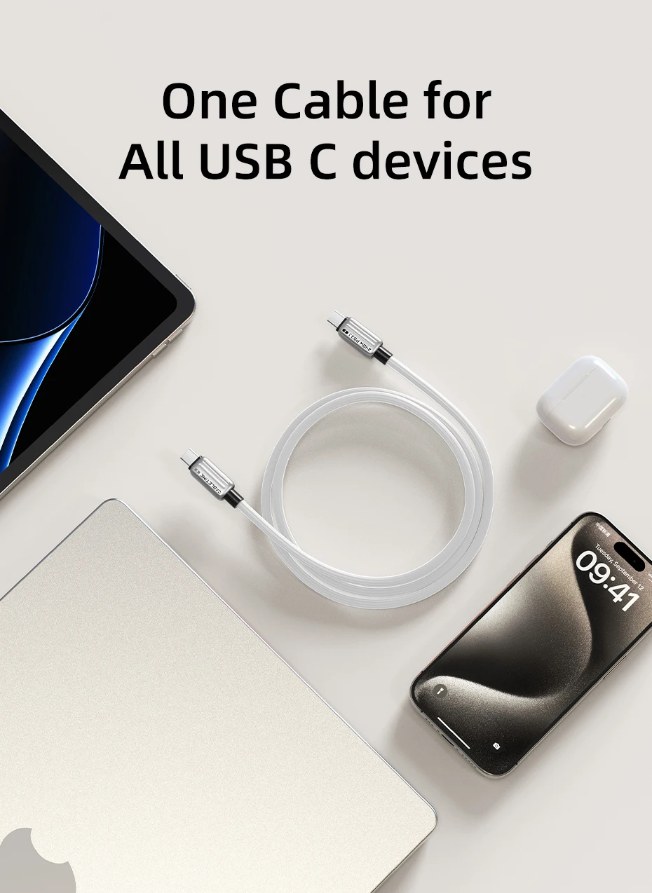 CABLETIME PD 240 W USB-C-Kabel PD3.1 Typ C Schnellladekabel USB C auf C Stromkabel für MacBook Laptop iPhone 16 XIAOMI – Detail 12
