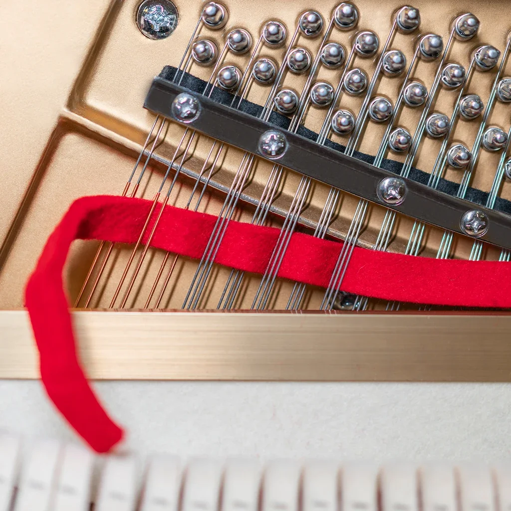 Roll Piano Tuning Tool Muting Felt Fork And Red Wool Piano Mute Temperament Strip Tapered Mutes