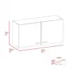 Napoles 39" W Double Door Wall Cabinet White - Light Oak 2