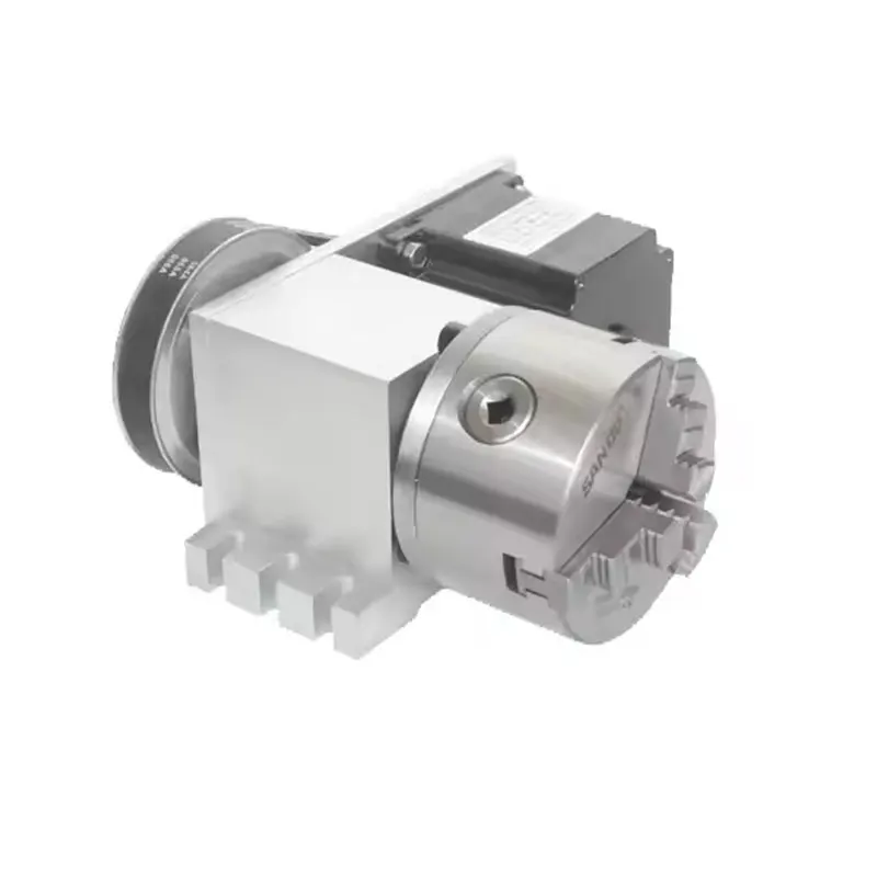 Chuck K11-130 3 Jaw / K12-130 4 Jaw with Nema34 Stepper Motor CNC Indexing Head Through Hole Diameter 30mm A-axis Rotating Axis