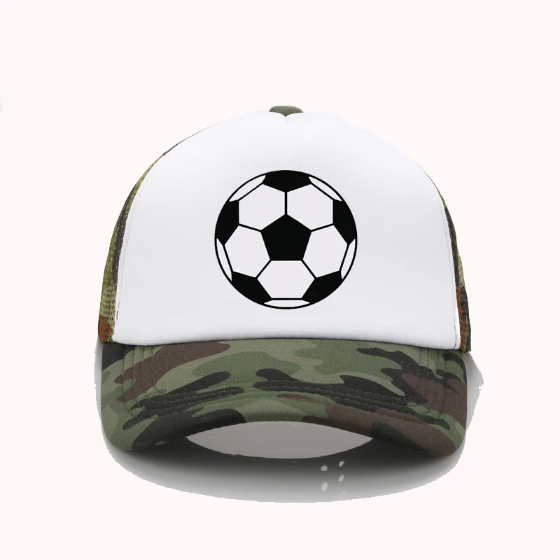 

Funny Fashion hats Football FC Soccer Print Baseball Cap Women Men Breathable Trucker caps adjustable sunshade Dad hat