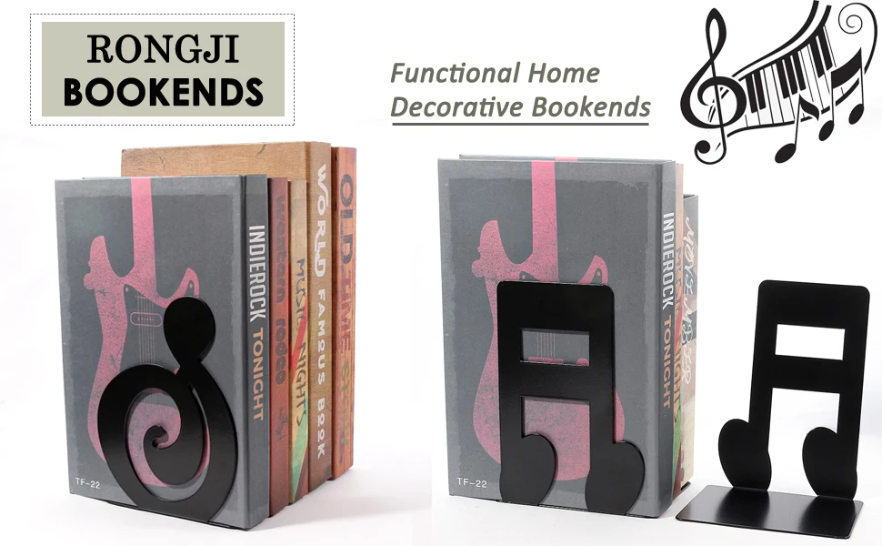Black Chords Book Ends Organizer Book Stand Shelf Heavy Book Iron Bookends Book rack Stand Iron Home Desk Stationery 3