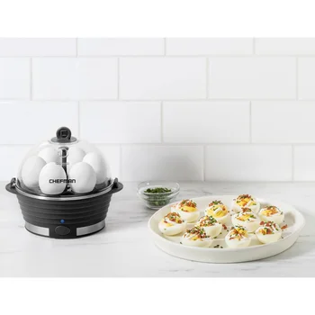 Everyday Plastic Electric 6 Egg Boiler Cooker With Built In Timer, Black 3