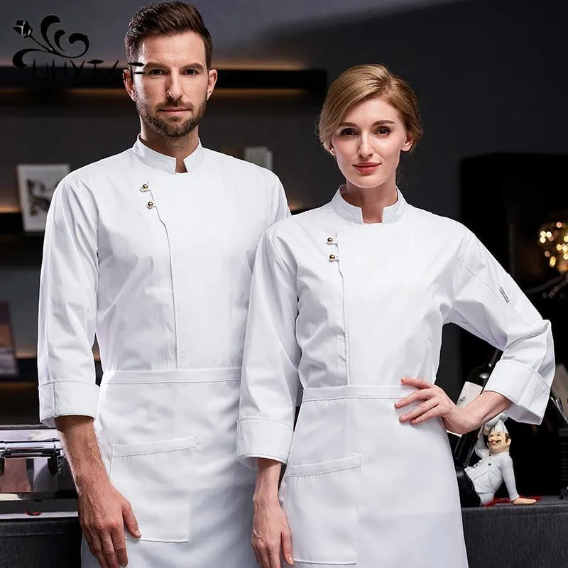 

Uniform Long Hotel Western Food Catering Kitchen Restaurant Short Sleeve Chef Baker Work Clothes Men Baker Work Clothes Male