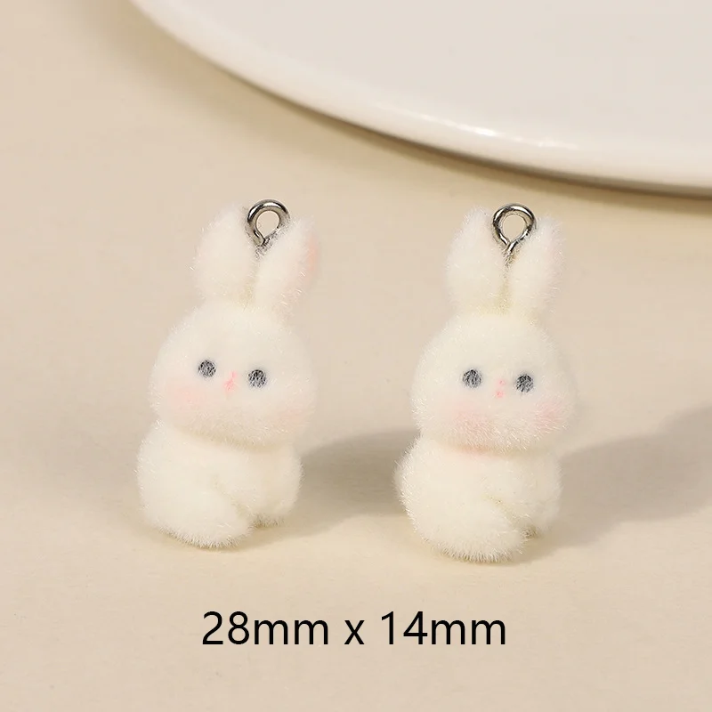 3D Flocking Resin Charms 3