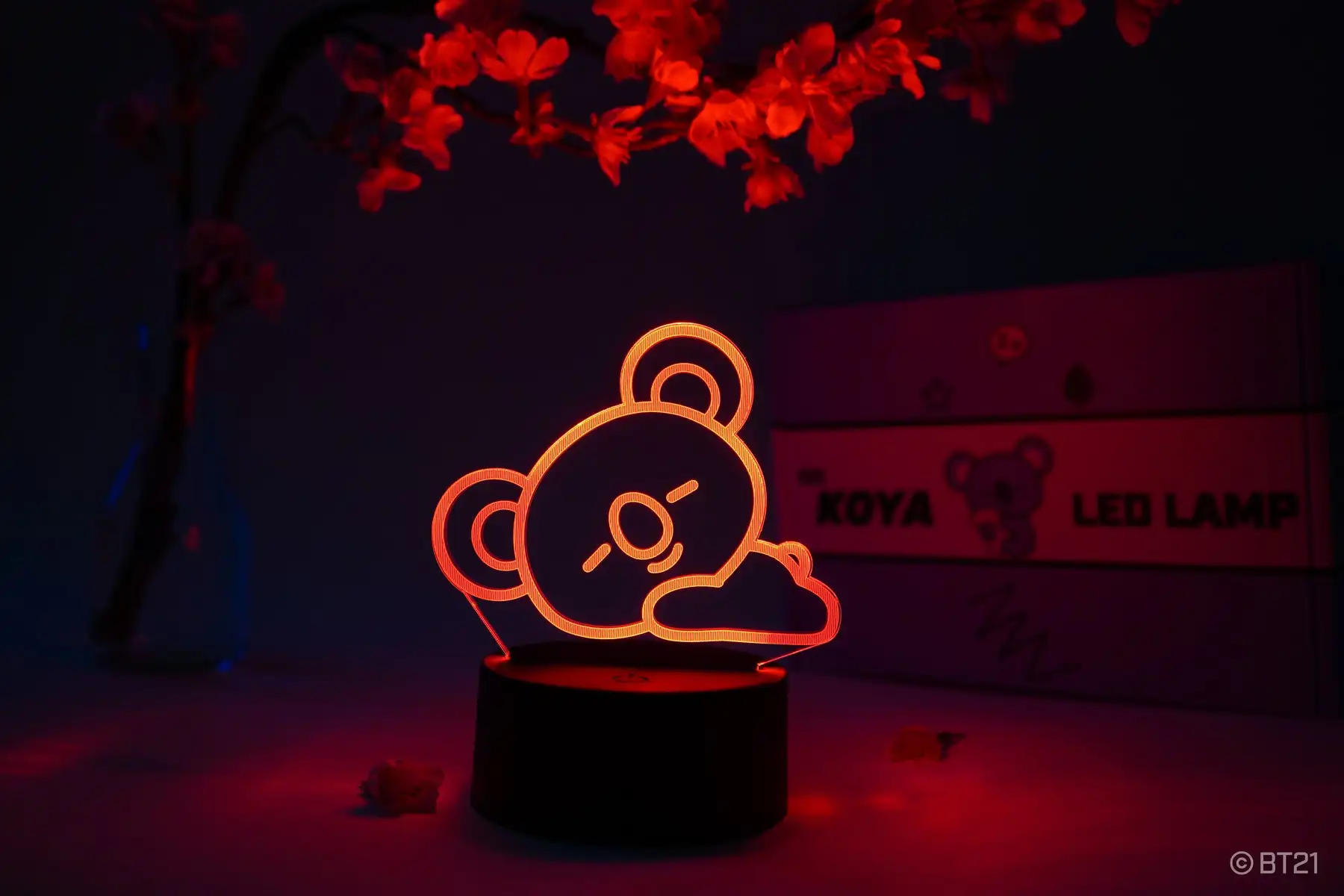 best night light BT21 KOYA Anime Image Gifted Sleepyhead LED Night Light For Bedroom Decoration Light Birthday Gift Acrylic 3D Table Lamp childrens night lights