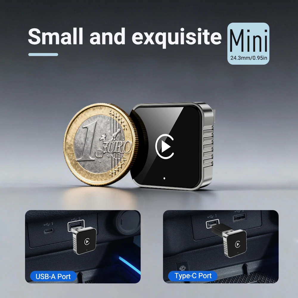 Nueva caja Super Mini Carplay AI con cable a CarPlay inalámbrico/Android Auto 2 en 1 caja 5GHz WiFi5 para CarPlay con cable Original 99%/coche automático - Imagen 3