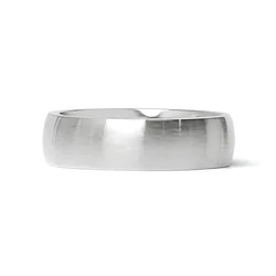 Industrial Brushed Stainless Steel Unisex Stackable Band Ring - 8 (6mm)