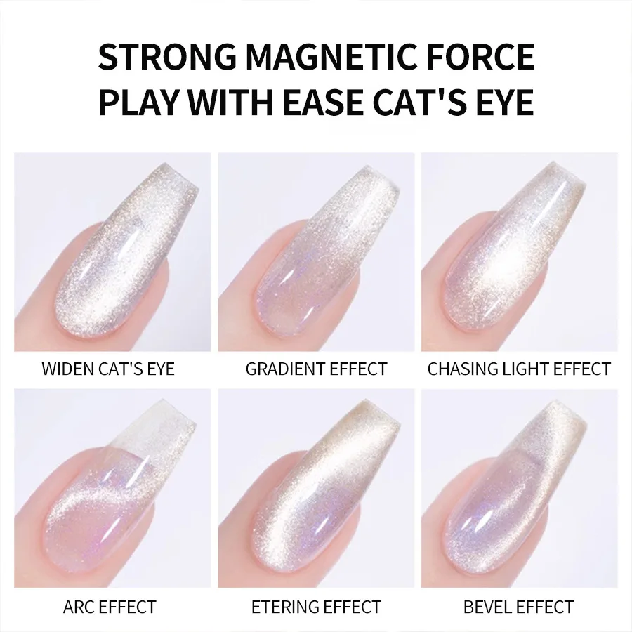 Magnetic nail art tools cat eye nail tool magnetic nail tools magnetic nail pen Double-Ended Flower Magnet Pen 3D Cat Eye Magnet Stick for Gel Varnish 1Pcs Strong Stick Multi-Function Nail Tools 13*0.8
