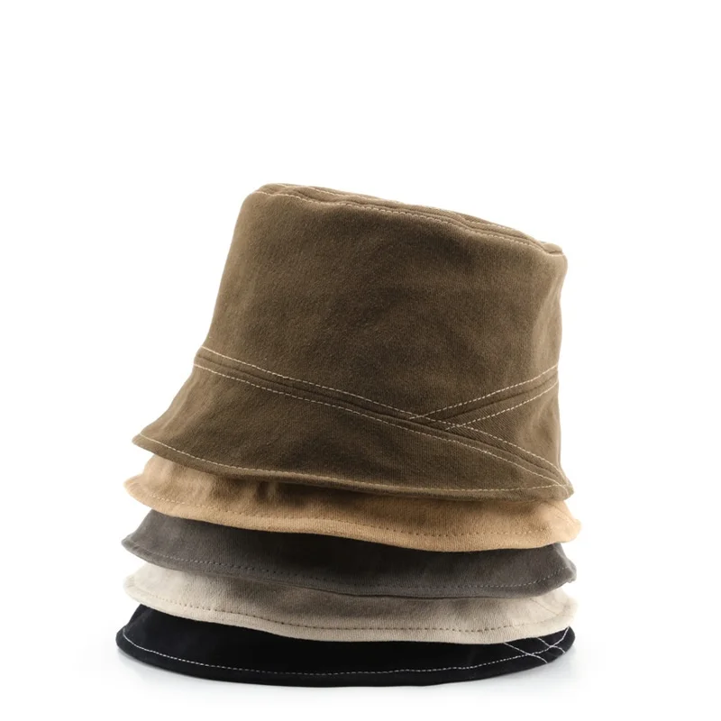 

Bucket Hats Women Winter Autumn Cotton Solid Caps Couple Portable Outdoor Sports Sun Hat Man Leisure Fisherman Hat Girl Panama