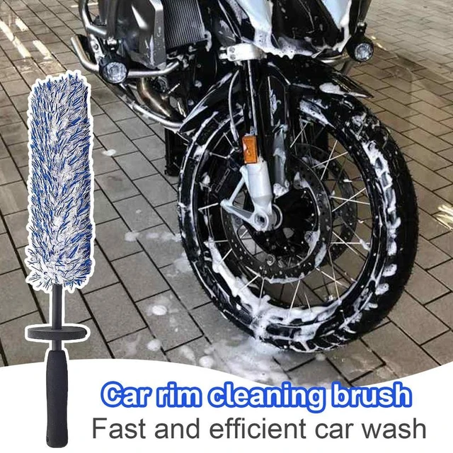 Car Rim Brush Microfiber Car Rim Cleaning Brush Detailing Car Wheel Wash Rim  Cleaner Brush Set for Cars Trucks Motorcycles - AliExpress